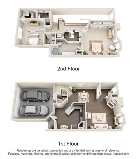 a comparison of a 2nd floor and 1st floor floor plan of a house